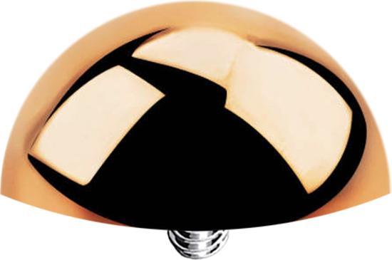 Star Piercing Dermal Anchor Halbrund rosegold (ohne Messing, Titan G23)