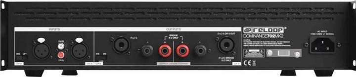 Actual product image reloop Dominance 702 MK2 power amplifier (Final stage)