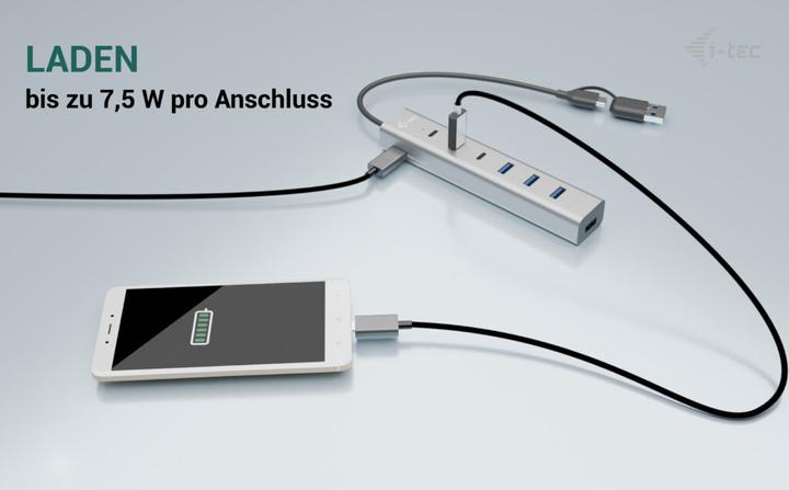 Immagine prodotto i-tec Cahubmetal7 (USB-C, USB-A, 7 Porti)