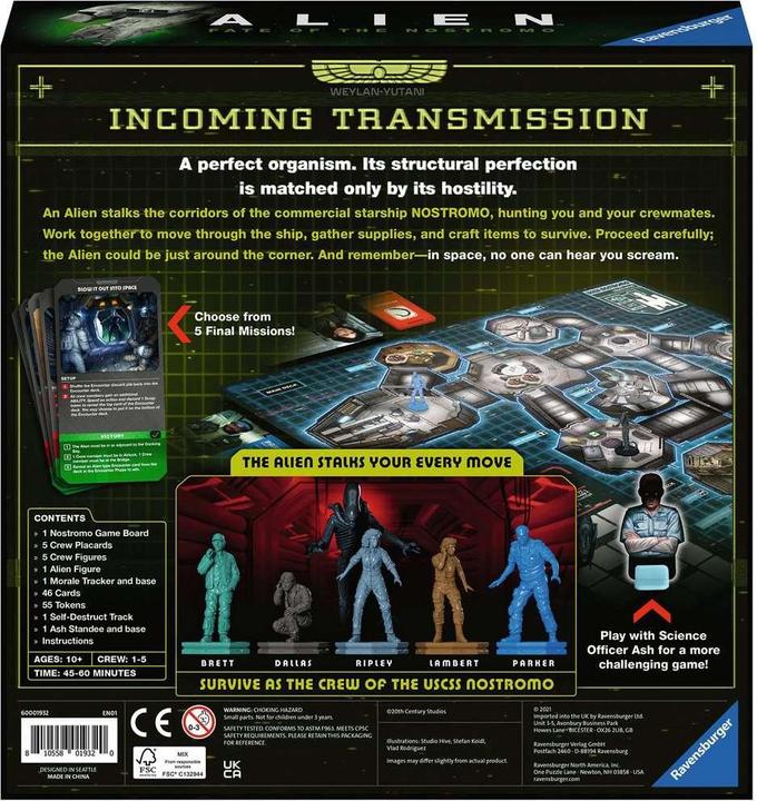 Produktbild Ravensburger Alien: Fate of the Notromo Boardgame (EN) (Englisch)
