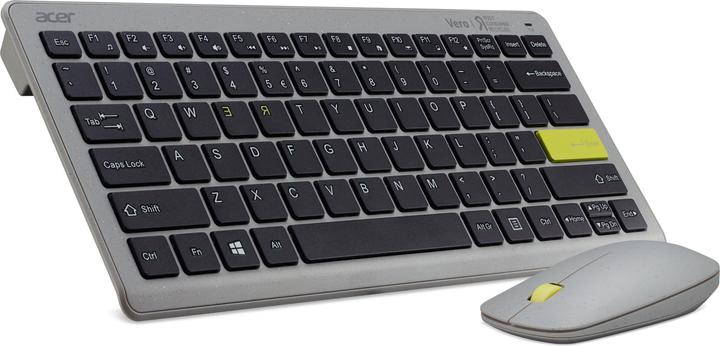 Produktbild Acer Vero Combo set AAK124 antimikrobielle Tastatur und Macaron Maus grau/gelb (DE, Kabellos)