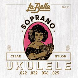 La Bella 11 Soprano Ukulele/nylon clair (4 x, Ukelelele, 0.04")