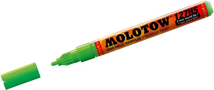 Actual product image Molotow Permanent marker One4All 127 HS refillable 2mm neon green fluorecent (neon green fluorescent, 2 mm, 1 x)