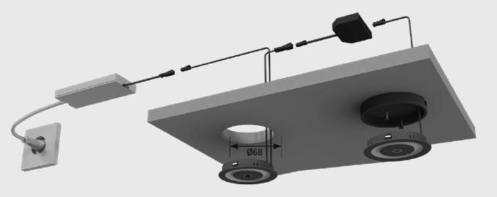 Immagine prodotto Halemeier Lampade incassate/esterne LED IrisLite 68 / 12 V MultiWhite (100 lm)