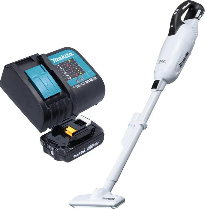 Produktbild Makita DCL 281 FSA1W Akku Staubsauger 18 V weiss Brushless + 1x Akku 2,0 Ah + Ladegerät