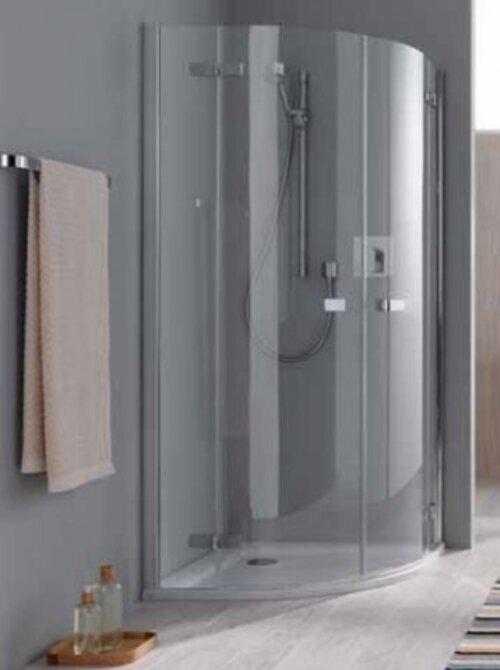 Produktbild Koralle Viertelkreisdusche Flügeltür mit Festfeld - Halbteil S500Plus VFFS R520 R 100, 970-985x200 (66.90 cm, 207.40 cm, 15.40 cm)