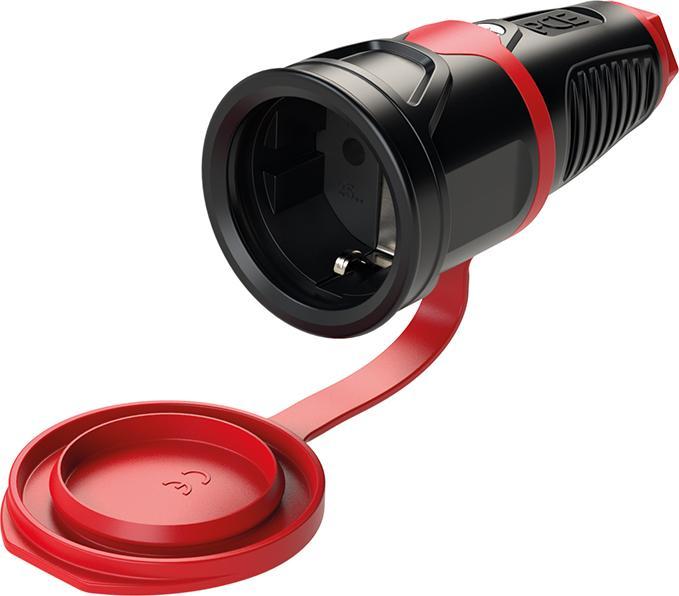 Actual product image PCE Protective contact coupling TAURUS2 - solid rubber with hinged cover