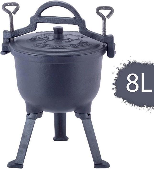 Actual product image Kamille Cast iron boiler with lid 8L 4801V (Pot, Cast iron)