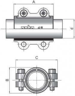 Produktbild Gebo Repair coupling DSK, 2 "