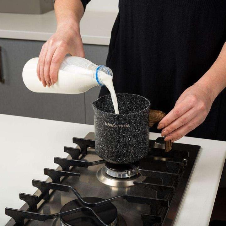 Produktbild Nava Granite pot for milk 1L NATURE