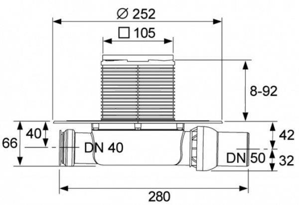 Image du produit TECE Tecedrainpoint S Drain Set112 Supe Flat (100 mm)