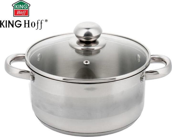 Actual product image Kinghoff POT WITH LID 18cm KH-4328 2L (18 cm, Pot, Stainless steel)