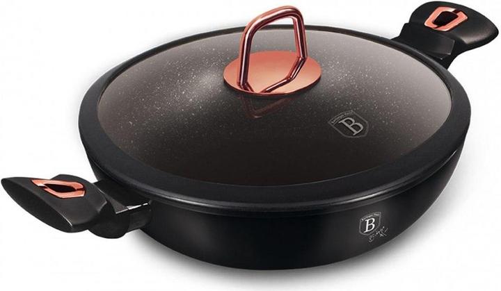 Productafbeelding BerlingerHaus GRANIETEN WOK BAKKERIJ 30cm BH-7112 ZWART ROZE (Wokpan, Aluminium)