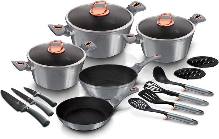 Actual product image BerlingerHaus BH-7044 17-PIECE POT SET (20 cm, Pan set + pot set)
