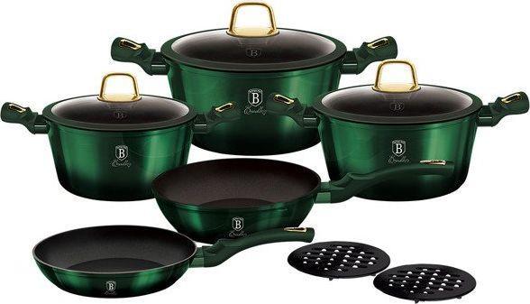BerlingerHaus TITANIUM POT SET 10 PCS. BH-6065 EMERALD (Pfannenset + Topfset, Aluminium)