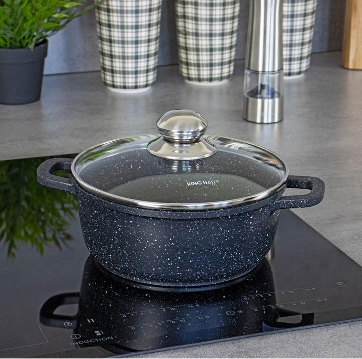 Produktbild Kinghoff King Hoff Lumarko marmurinis puodas 16cm kh-1592 1.3l! (16 cm, Kochtopf, Aluminiumguss)