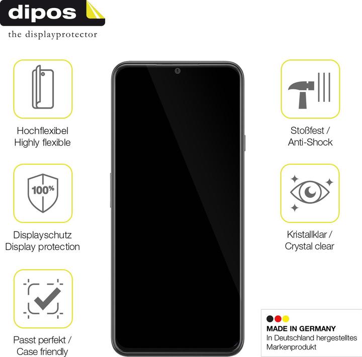 Immagine prodotto Dipos Pellicola Protettiva Full-Cover 3D (2 Pezzo/i, Wiko Y60)