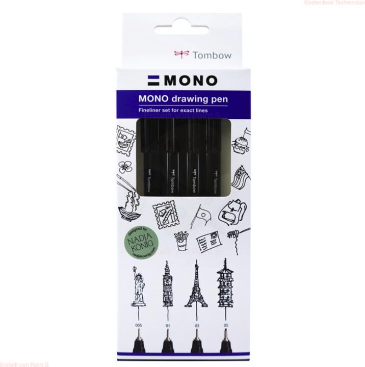 Produktbild Tombow Mono Drawing Pen (Schwarz, 4 x)