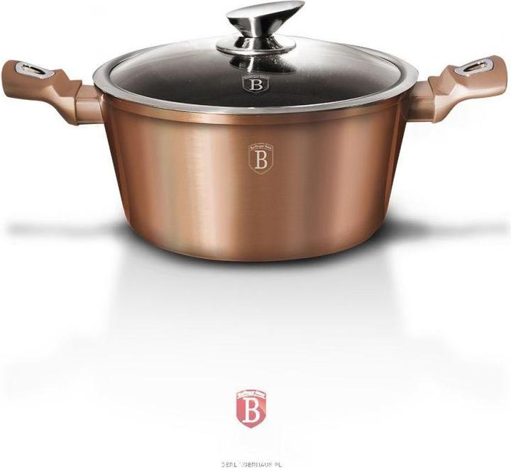 BerlingerHaus GRANITE POT 20cm ROSE GOLD BH-1514 (20 cm, Pfannenset + Topfset, Aluminium)