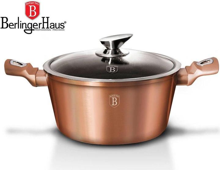 Produktbild BerlingerHaus GRANITE POT 20cm ROSE GOLD BH-1514 (20 cm, Pfannenset + Topfset, Aluminium)