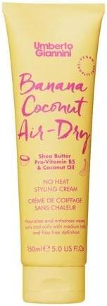 Actual product image Umberto Giannini Banana Coconut Air Dry Cream 150ml - Curl Cream with Added Heat Protection Up to 23 (Hair cream, 150 ml)
