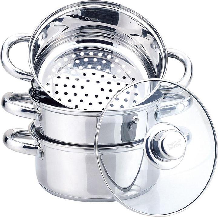 Actual product image Kinghoff STEAM POT 24cm 5.0L KH-3320 (24 cm, Steam cooker, Stainless steel)
