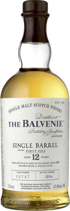 Produktbild Balvenie 12 Years Old Single Barrel First Fill Scotch Whisky mit Etui (Single Malt, Scotch Whisky, 1 x 70 cl)