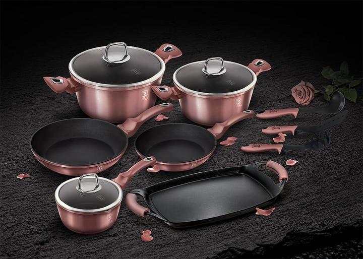 Image du produit BerlingerHaus POT SET 12 ELEMENTS I-ROSE BH-6044 (Poêle à frire, Aluminium)