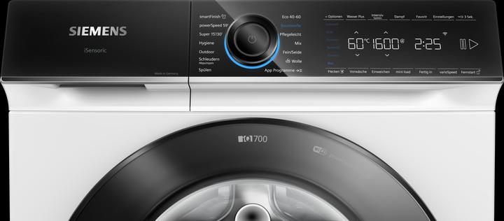 Actual product image Siemens iQ700, Washing machine, front loader, 9 kg, 1600 rpm, WG46B2071 (9 kg, Left)