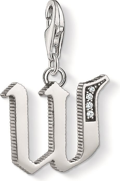 Thomas Sabo Charm-Anhänger Buchstabe W silber (Silber)