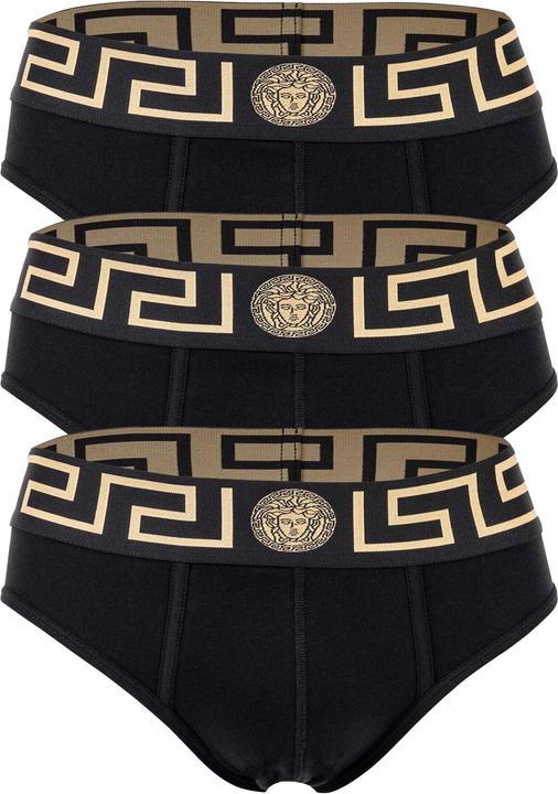 Produktbild Versace Underpants Tri-Pack Slip Jersey Topeka Bi-Stretch Cotton Organic New Logo (M, 3er Pack)
