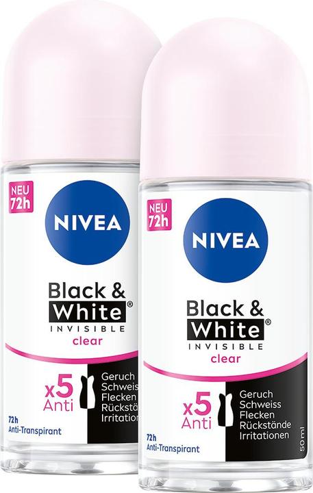 Produktbild NIVEA Black & White Invisible (Roll-on, 100 ml)