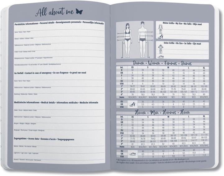 Valori nutrizionali e ingredienti Jolie Calendario settimanale (A6, Tedesco)