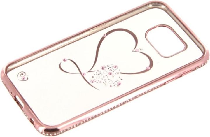 Produktbild OEM TPU Case Bling Herz für Samsung Galaxy S6 rose gold (Samsung Galaxy S6)