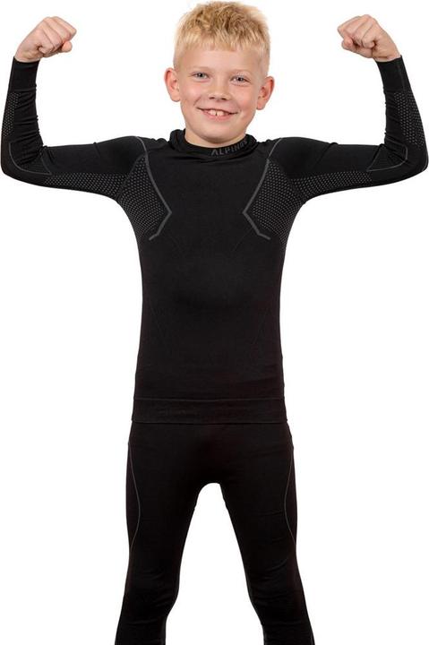 No Name Thermoaktive Unterwäsche für Kinder Alpinus Active Set schwarz-grau GT43204 (110, 116)