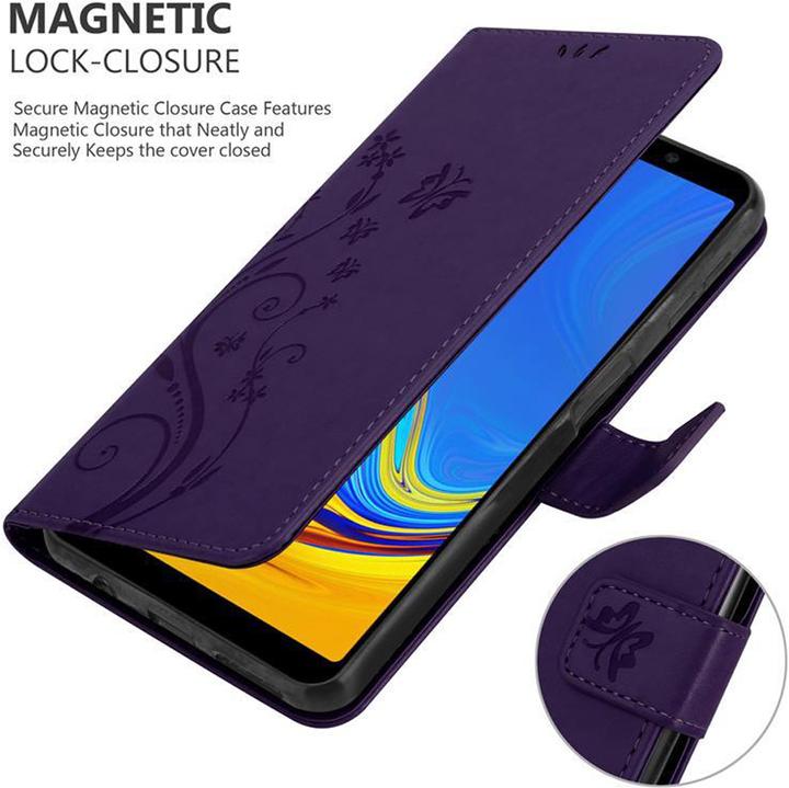 Actual product image Cadorabo Flower Book cover (Samsung Galaxy A7 (2018))