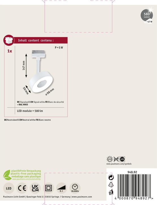 Actual product image Paulmann URail Spot Circle (385 lm)
