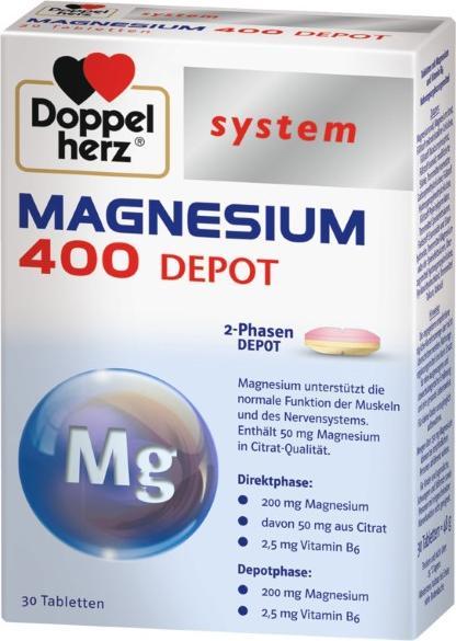 Doppelherz system Magnesium 400 Depot Tabletten, 30 St. Tabletten (30 Stück, Tabletten, 48 g)