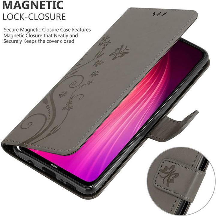 Image du produit Cadorabo Couverture du livre de fleurs (Xiaomi Redmi Note 8, Xiaomi Redmi Note 8 2021)