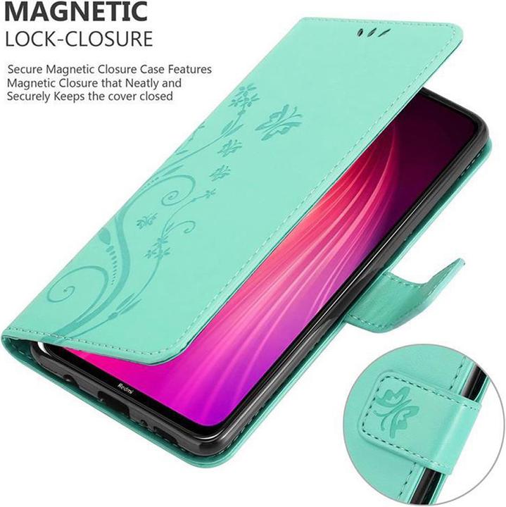 Produktbild Cadorabo Flower Book Hülle (Xiaomi Redmi Note 8)