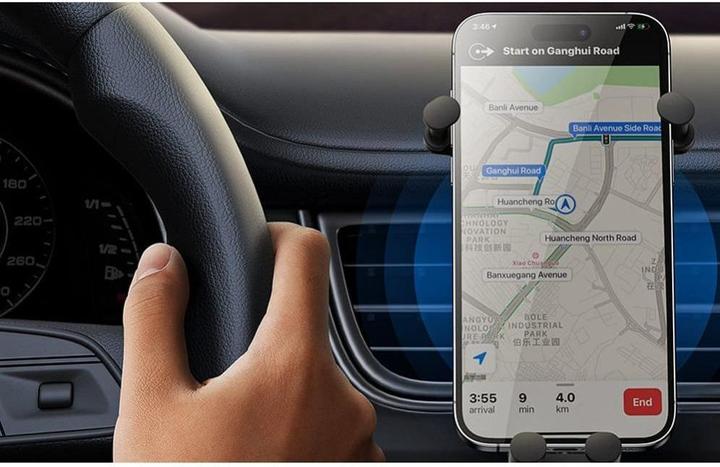 Actual product image Baseus Stable Gravitational Wireless Charging Car Mount Pro 15W (black)