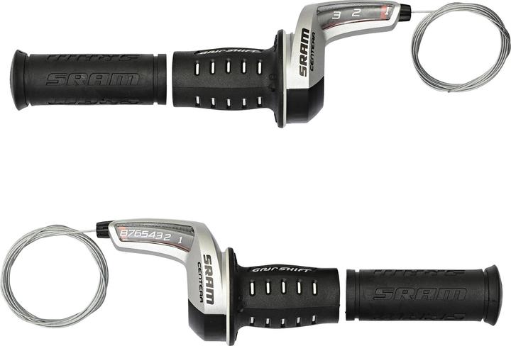 Actual product image Sram Paire de Commandes de Vitesses Grip Shift CENTERA 3x8V Poign