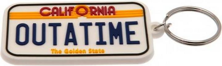 Actual product image Back to the Future License plate keychain