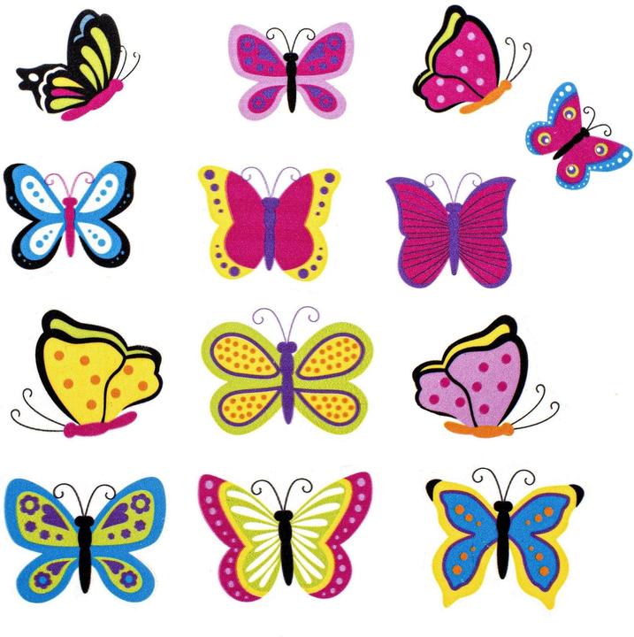 Produktbild Glorex Moosgummi Sticker Schmetterlinge 27-teilig, selbstklebend