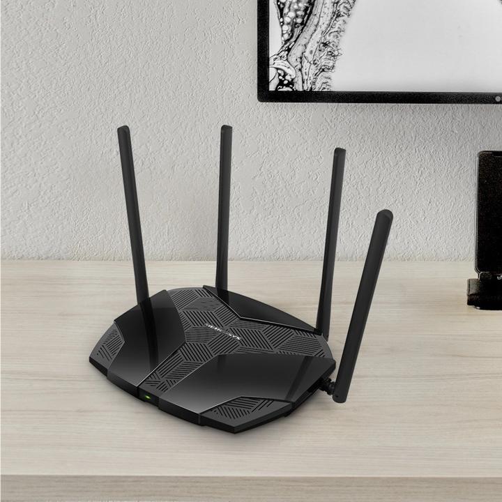 Actual product image Mercusys ROUTER WIFI 6 AX1800 DB 1201MBPS + 574 MBPS 3P LAN 1P WAN 4 ANTENNE