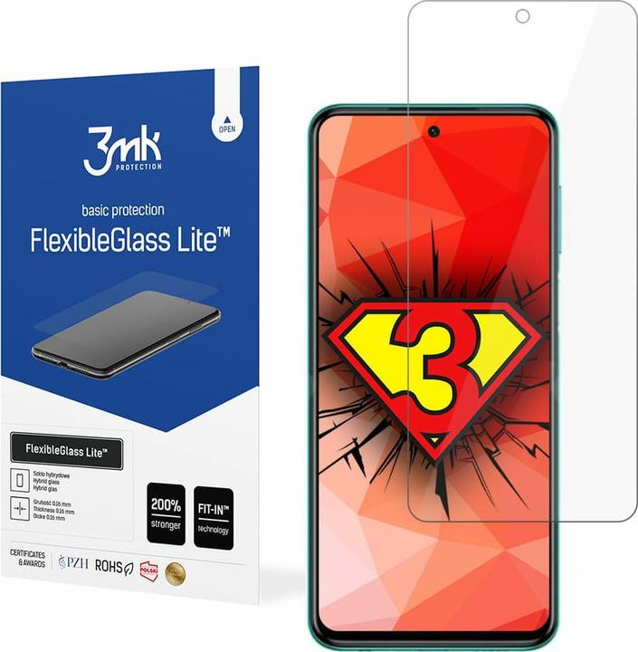 Produktbild 3MK FlexibleGlass Lite Display Folie (1 Stück, Xiaomi Redmi Note 9S)