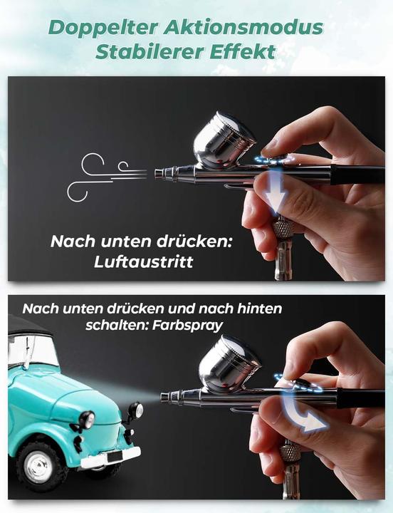 Immagine prodotto Oasser Airbrush Set mit Kompressor