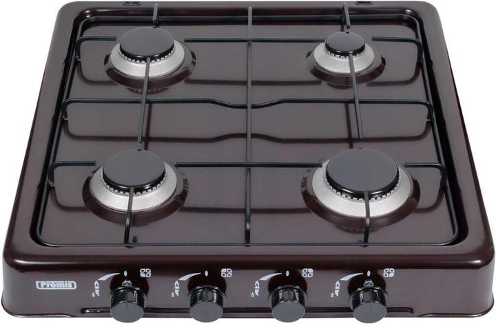 Actual product image Promis Free-standing hob 4-burner gas stove, brown KGT-4BR