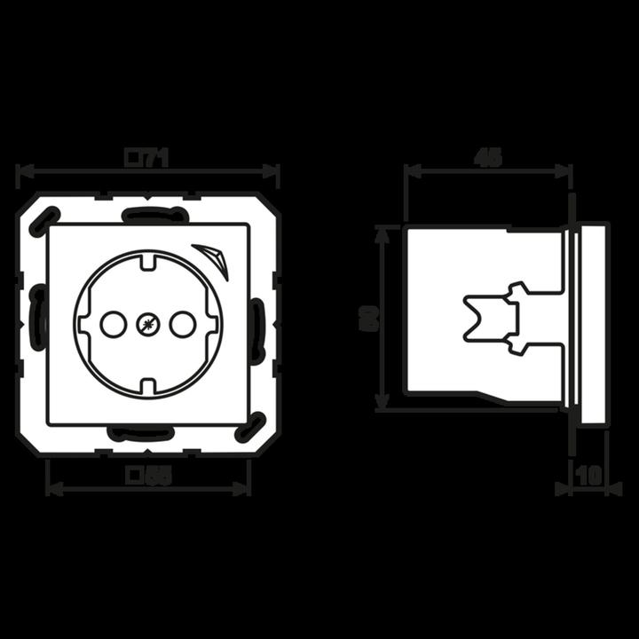 Produktbild JUNG HOME SCHUKO BTA1521SWW Steckdose