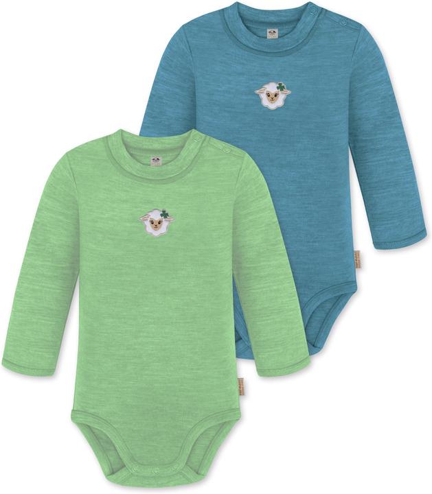 Produktbild Normani 2er Pack Baby Merino Langarmbody „Tuai" - 9401 (68)